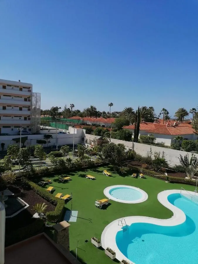 Sunset Over The Pool Near Yumbo! Maspalomas